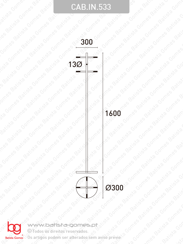 Cabide de p� - INOX 304